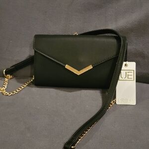 Urban Expressions Hester Black Vegan Leather Crossbody Purse